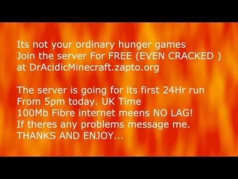 Mine Craft Minecraft FREE HUNGER Games Survival games CRACKED 24/7 BEST ONE PC All