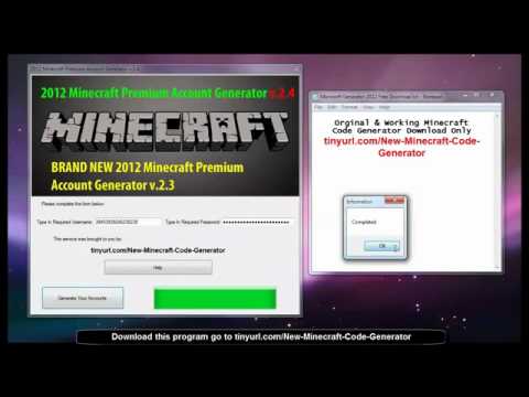 Minecraft Premium Account Generator! 2012 Update + [Download] Free Minecraft Gift Code Hack