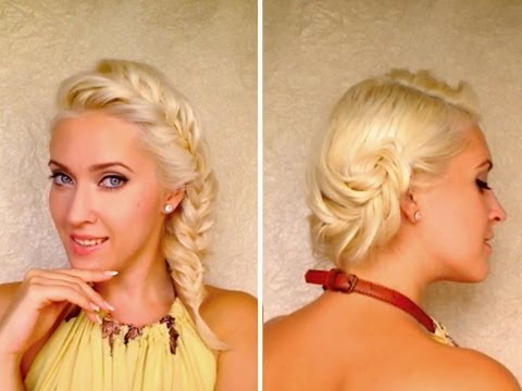 Easy Hairstyle Wedding Guest on French Fishtail Braid Hairstyles For Medium Long Layered Hair Tutorial