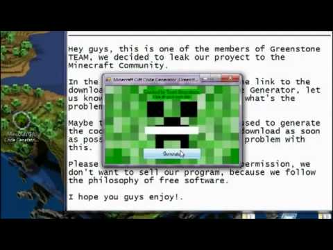 Minecraft Gift Code Generator 2012 (Download No surveys) free ...