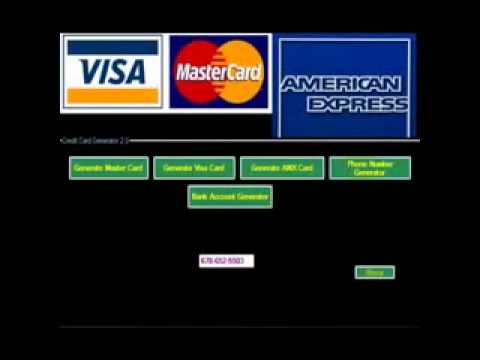 credit card generator with cvv and expiration date 2011 2012 100% ...