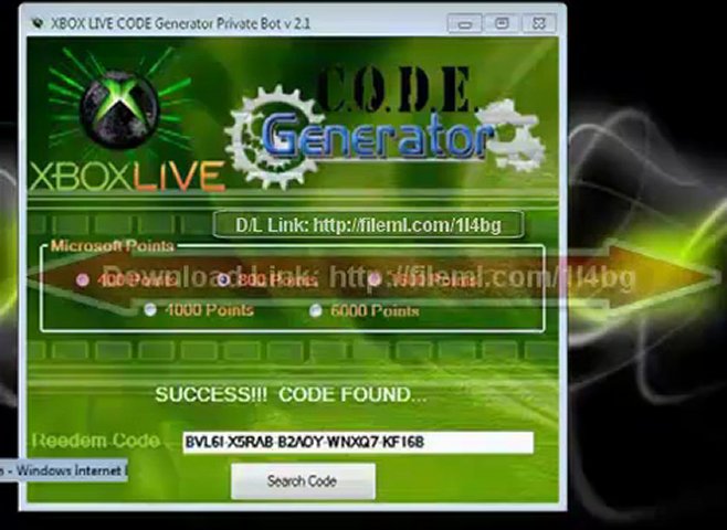 Xbox Microsoft Points Code Generator Free Download