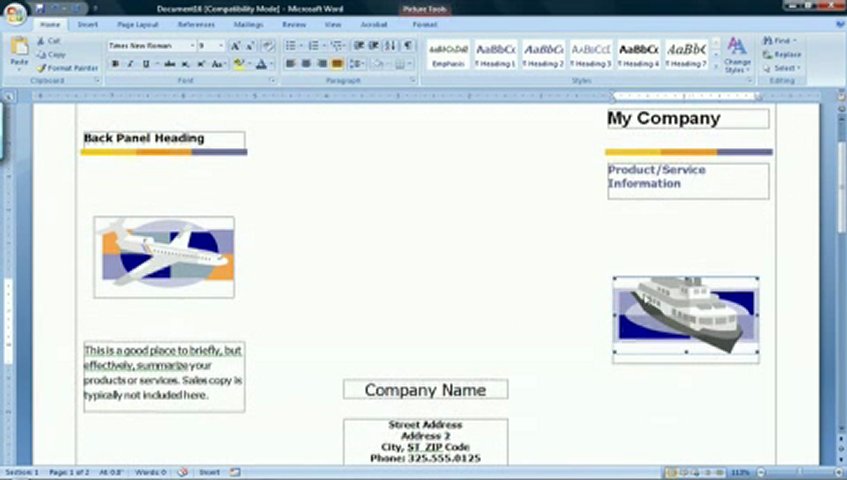 Brochure Template In Microsoft Word 2007