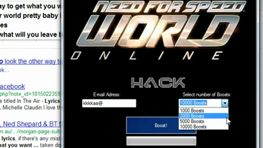 Need for Speed World Boost Hack v5.1 FREE Download *NEW Update ...