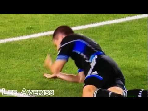 Beckham Kick on Beckham Kicks Ball At  Injured  San Jose Earthquakes Player Sam Cronin