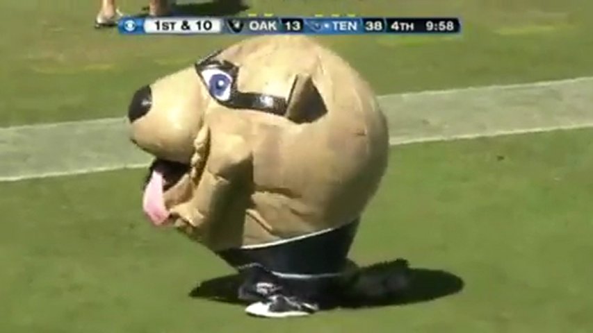 Mascot Eats Cheerleader