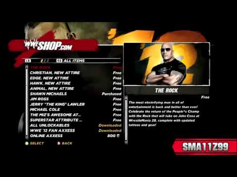 How to Unlock The Rock in WWE 12 The Game (WWE 12 The Game).webm ...