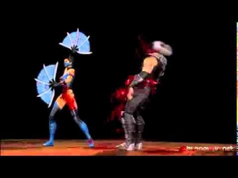 Mortal Kombat 9 - Kitana Splitting Headache Fatality with Xbox 360 and ...