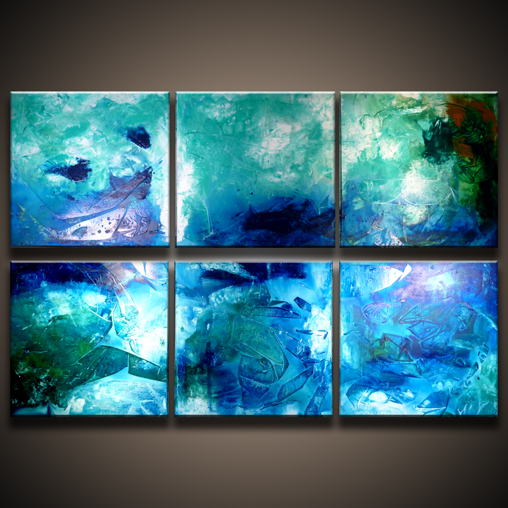 Abstract Blue Paintings